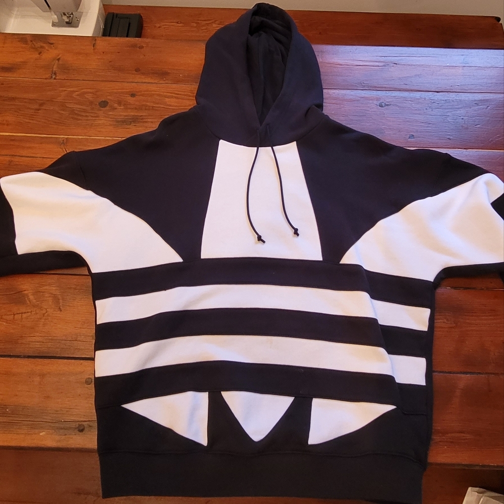 Adidas Black and White Hoodie
